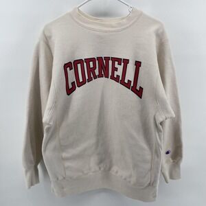Vintage Cornell Big Red Sweatshirt Mens XL White NCAA Football Champion 90s